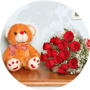 Flower & Teddy Combo